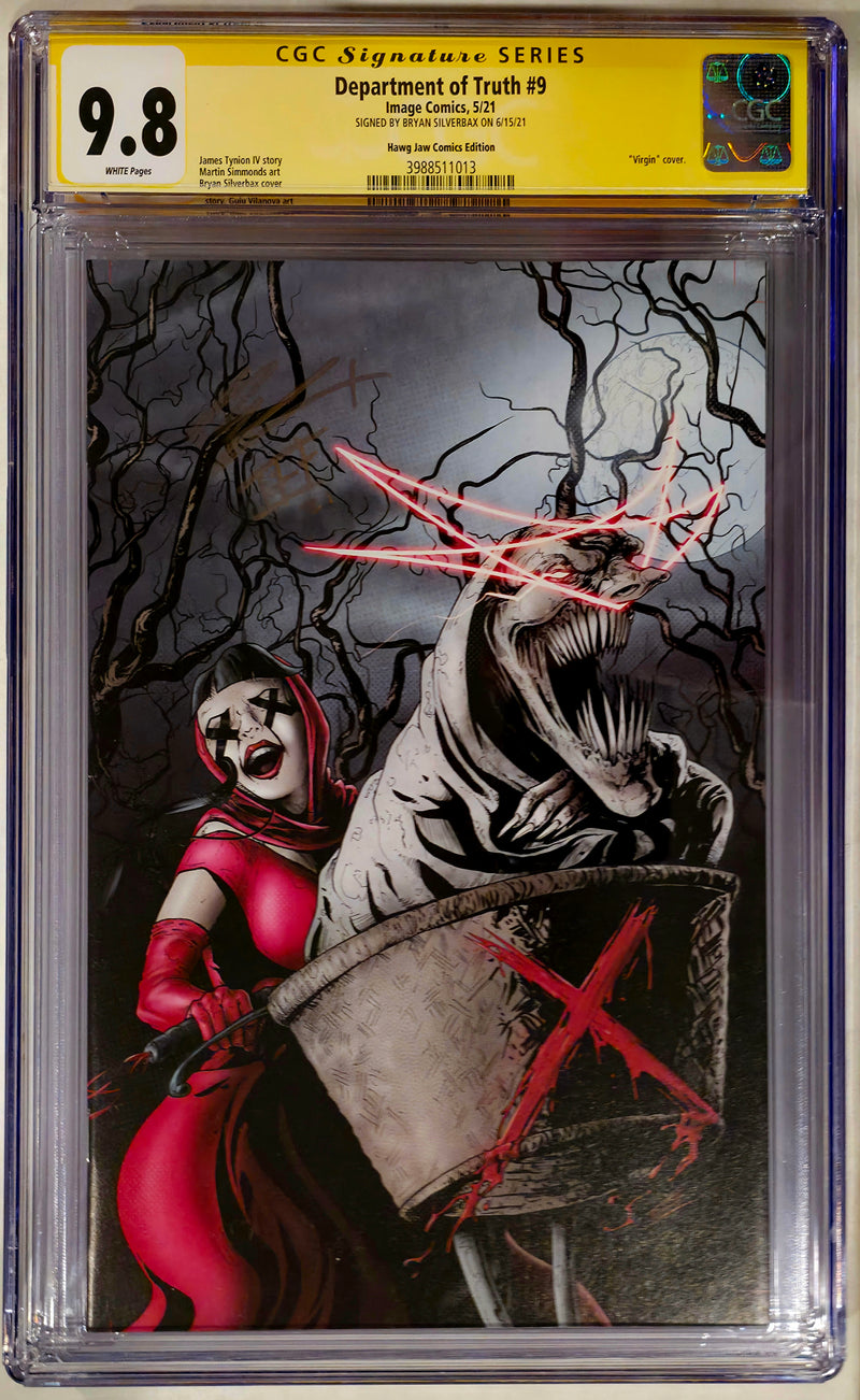 DEPARTMENT OF TRUTH #9 CGC SS 9.8 BRIAN SILVERBAX COVER & SIGNED BY ET MOVIE HOMAGE