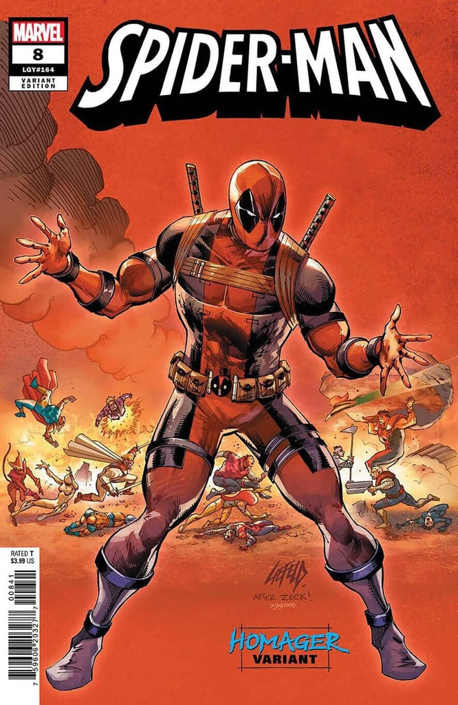 Spider-Man #8 Liefeld Secret Wars Deadpool Homager Variant Cover
