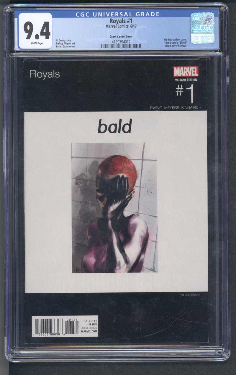 ROYALS #1 CGC 9.4 HIP HOP GRANT FRANK OCEAN'S BLOND HOMAGE