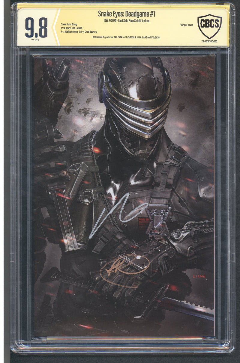 スネークアイズ DEADGAME #1 CBCS SS 9.8 レイ・パーク＆ジョン・ジャン直筆サイン入り新ラベル