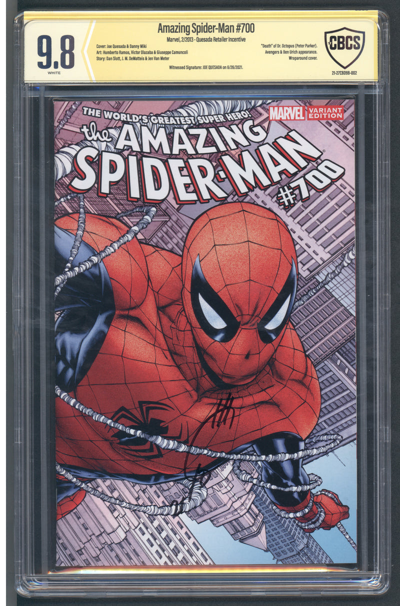 アメイジング・スパイダーマン #700 CBCS SS 9.8 ジョー・ケサダ氏サイン入り