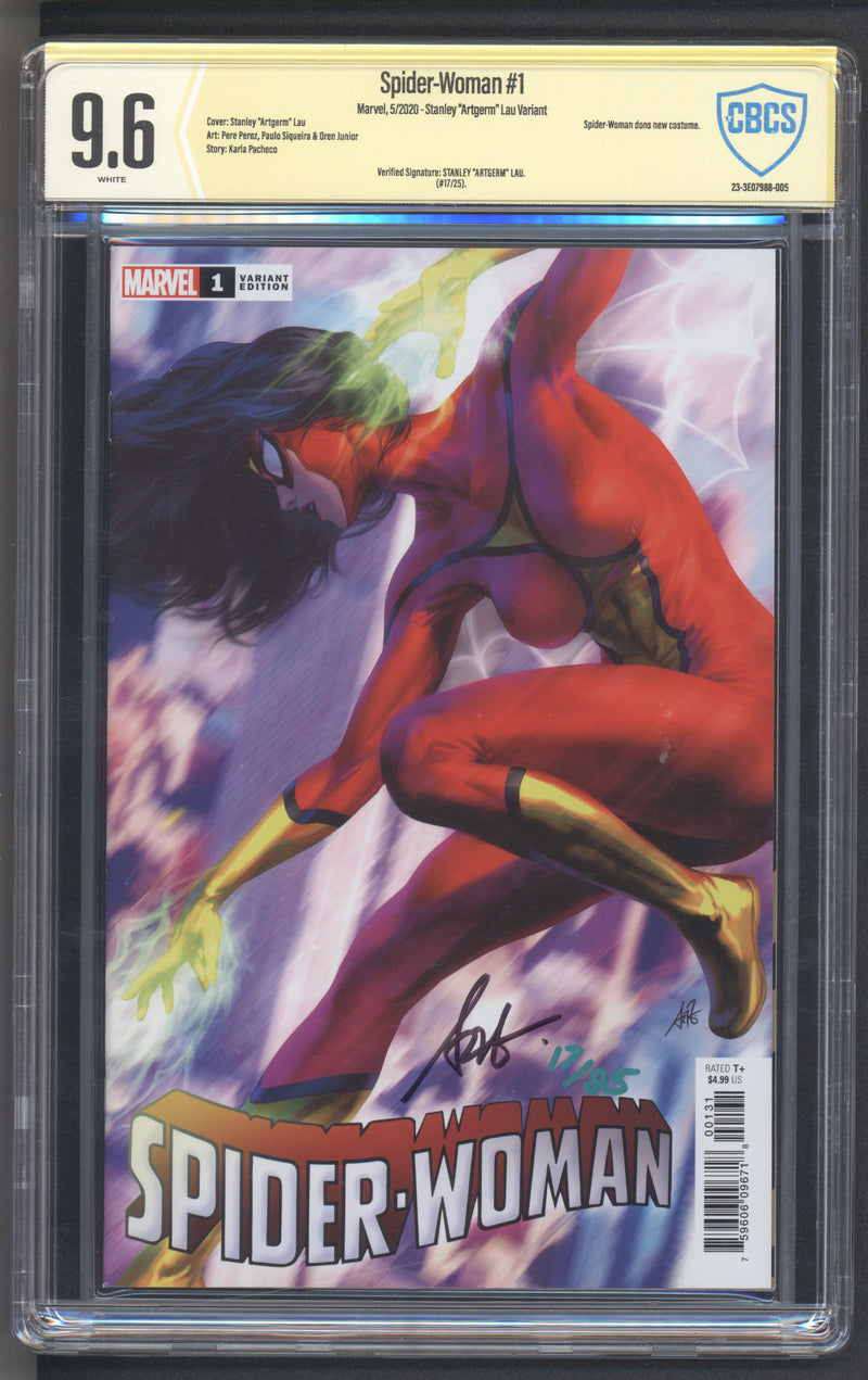 SPIDER-WOMAN #1 CBCS SS 9.6 SIGNED BY ARTGERM 2020