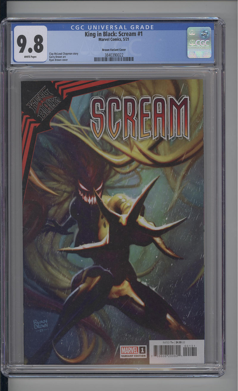 KING IN BLACK SCREAM #1 CGC 9.8 RYAN BROWN カバー