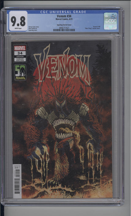 Venom #34 Superlog Variant Cover CGC 9.8