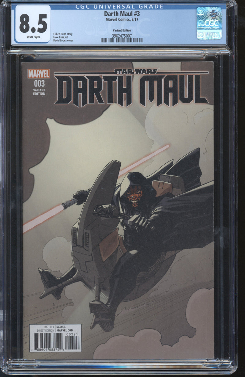 スター・ウォーズ ダース・モール #3 CGC 8.5 ロペス エディション