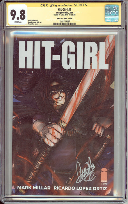 Hit-Girl #1 CGC SS 9.8 Anna Zhou Signed Cover