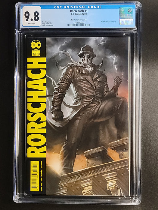 RORSCHACH #1 CGC 9.8 LUCIO PARILLO COVER A