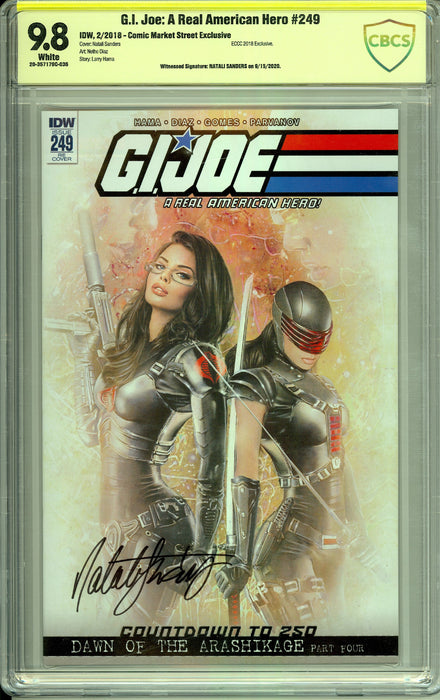 G.I. Joe A Real American Hero #249 CBCS SS 9.8 Signed by Sanders