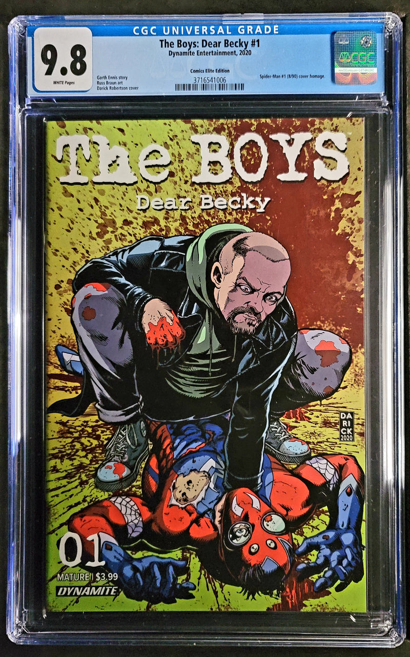 THE BOYS DEAR BECKY #1 CGC 9.8 ロバートソン スパイダーマン オマージュ トレード