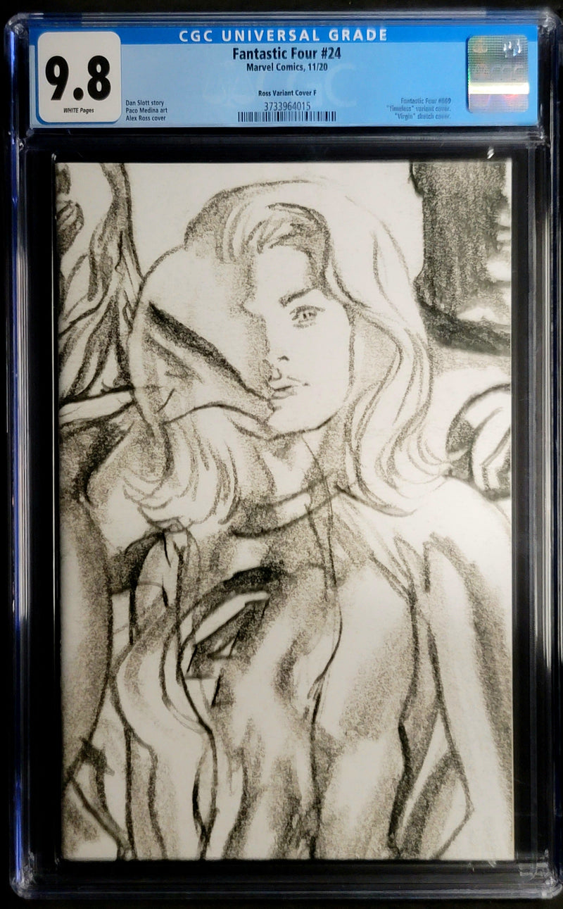 FANTASTIC FOUR #24 CGC 9.8 ROSS TIMELESS INVISIBLE WOMAN SKETCH VARIANT