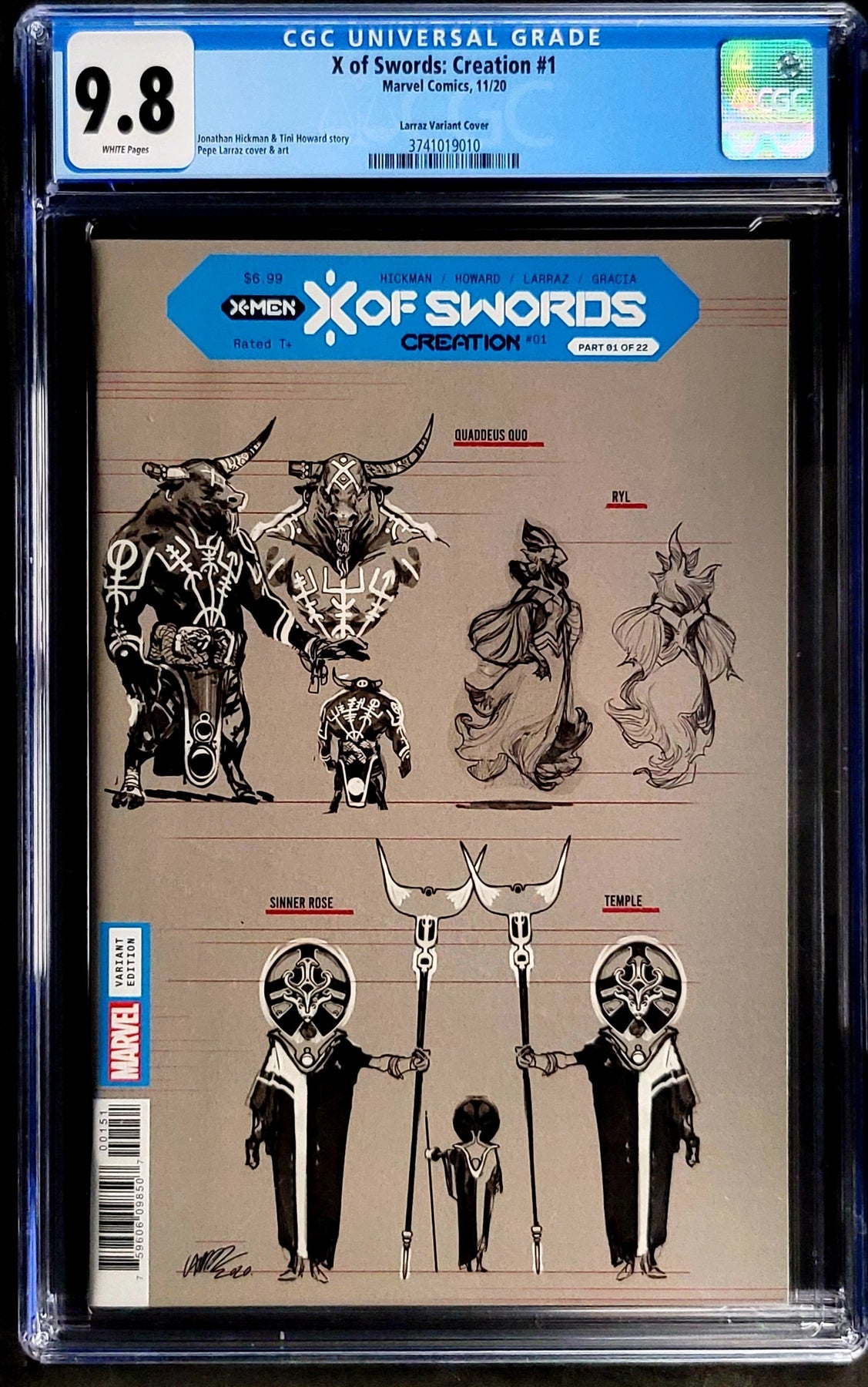 X of Swords Creation #1 CGC 9.8 Pepe Larraz 1:10 Variant