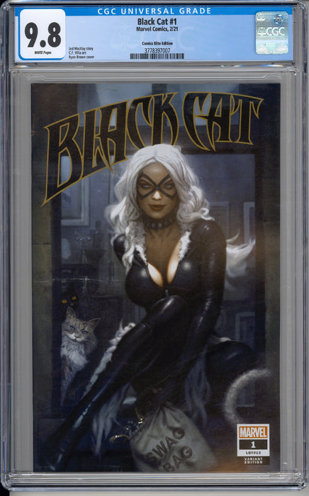 BLACK CAT #1 CGC 9.8 RYAN BROWN COVER A