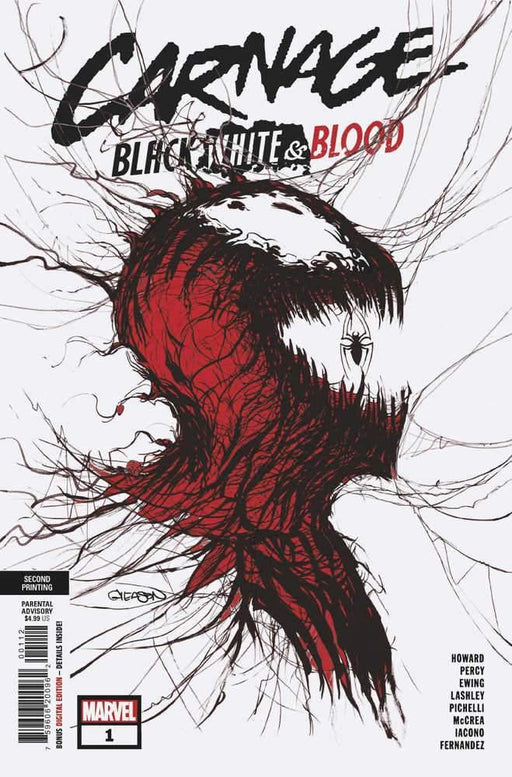 CARNAGE BLACK WHITE AND BLOOD #1 2ND PRINT Gleason Variant