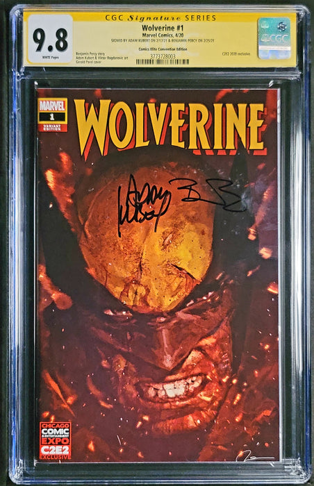 Wolverine #1 CGC SS 9.8 Parel C2E2 Variant Signed by Percy & Kubert