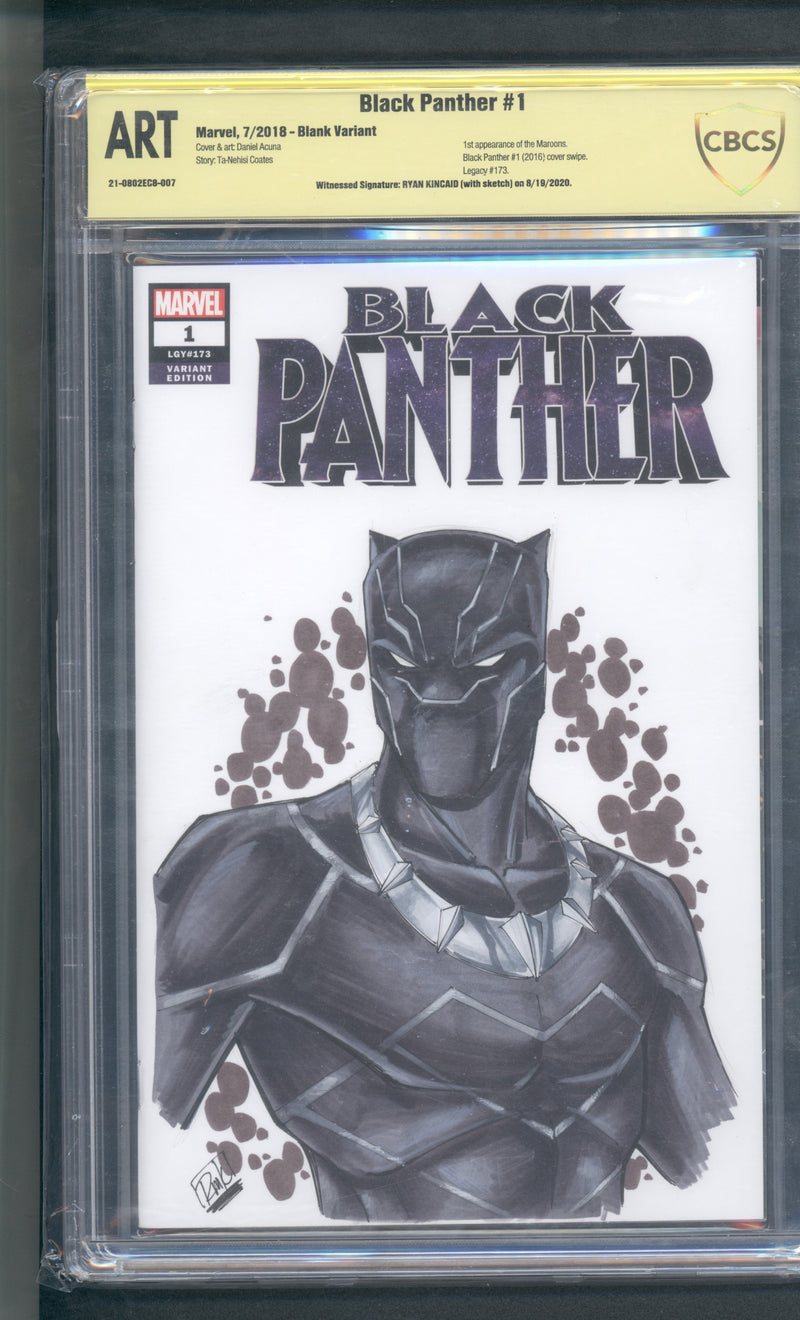 ブラックパンサー #1 CBCS アートグレード ライアン・キンケイド氏サイン&スケッチ入り