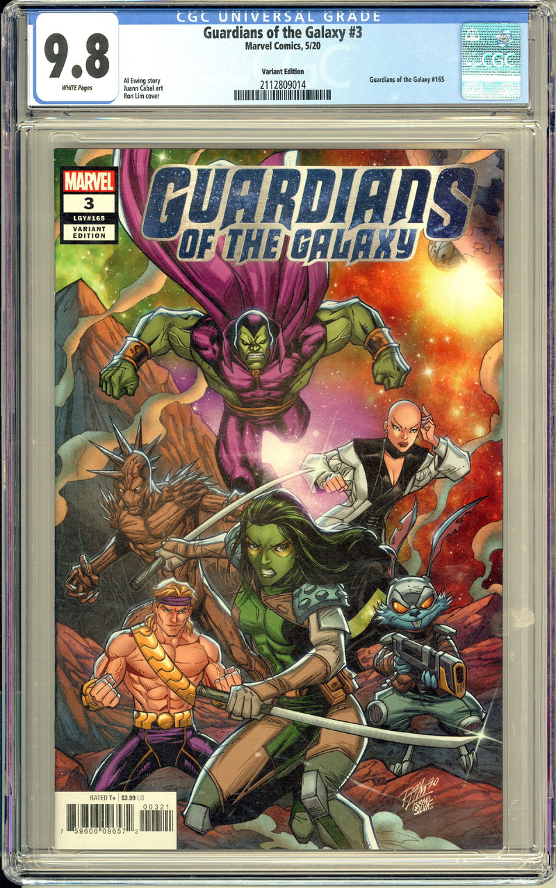 GUARDIANS OF THE GALAXY #3 CGC 9.8 INCENTIVE RON LIM COVER