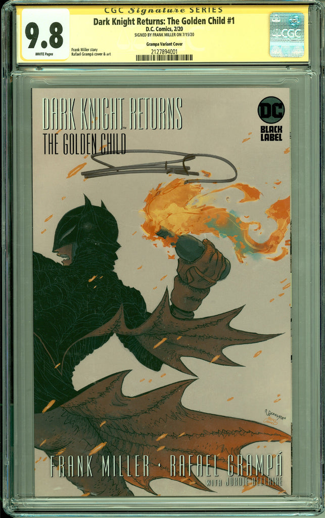 Batman Dark Knight Returns The Golden Child #1 CGC SS 9.8 Grampa signed by frank miller