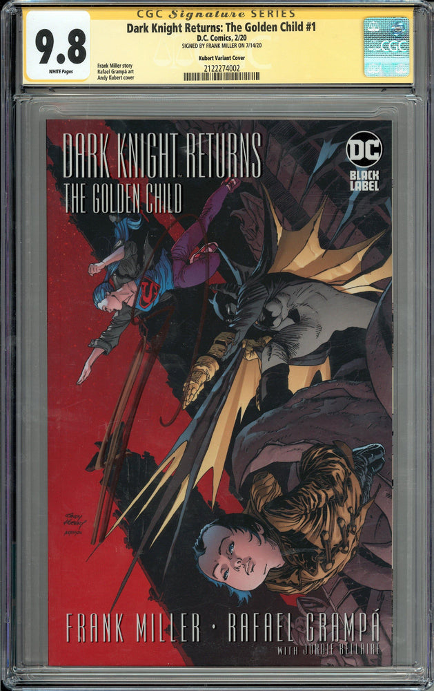 Batman Dark Knight Returns The Golden Child #1 - CGC SS 9.8 1:500 Kubert - Major Payne's Comic Compound