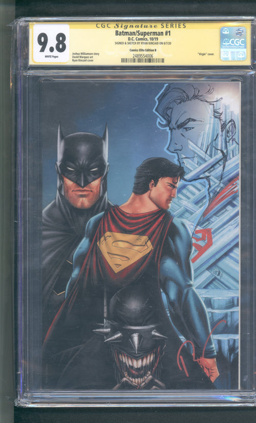Batman/Superman #1 Comics Elite Edition B CGC SS 9.8 SIGNED & SKECTH BY RYAN KINCAID
