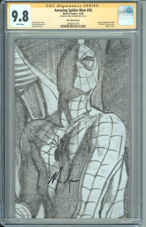 Amazing Spider-Man #50 CGC SS 9.8 Signed by Spencer Ross Timeless Sketch