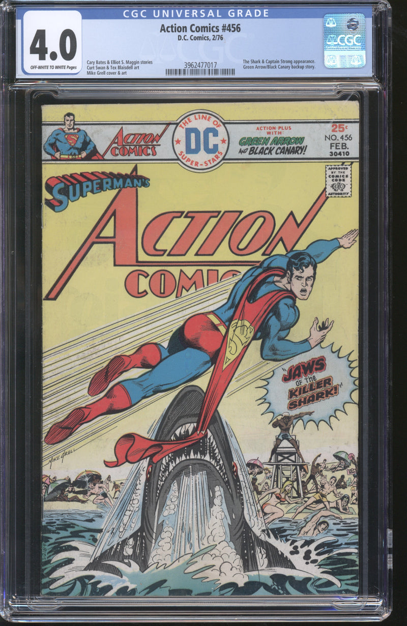 ACTION COMICS #456 CGC 4.0 2/76 D.C. COMICS