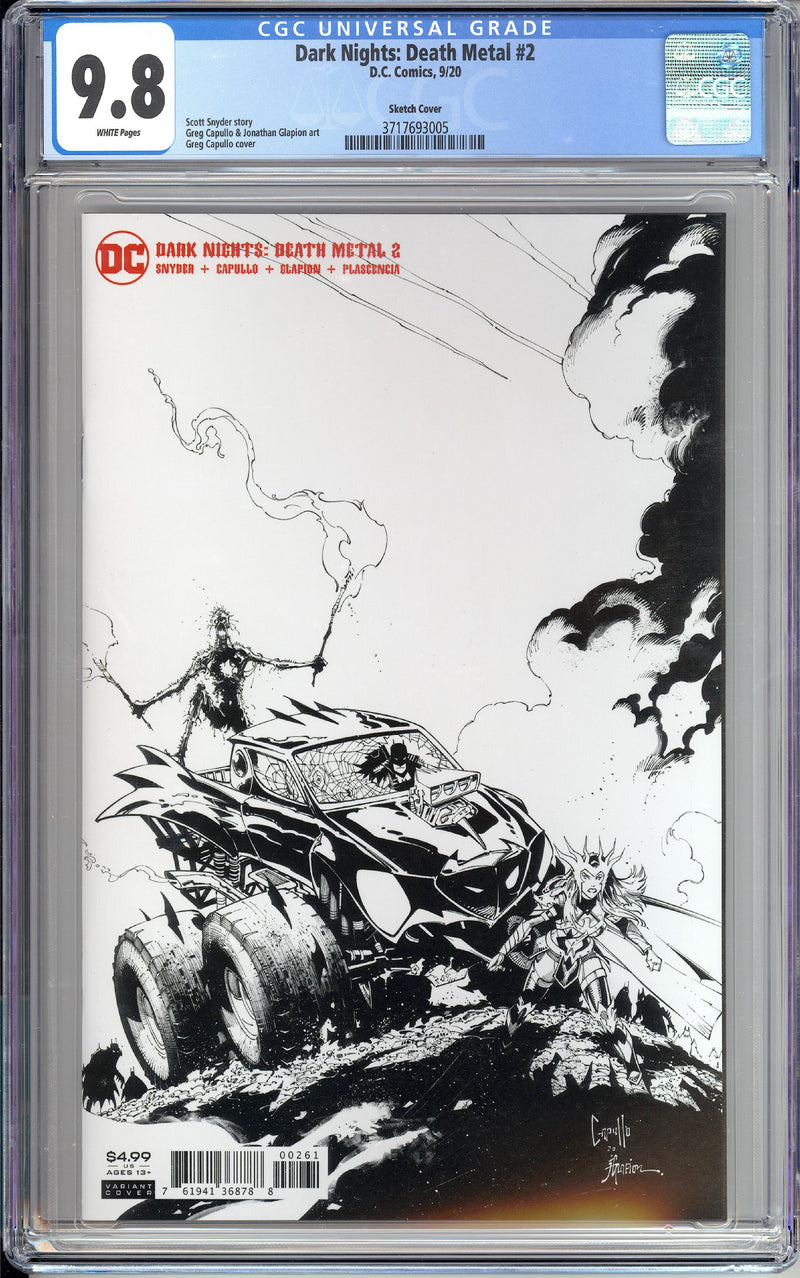 DARK NIGHTS DEATH METAL #2 CGC 9.8 1:100 SKETCH