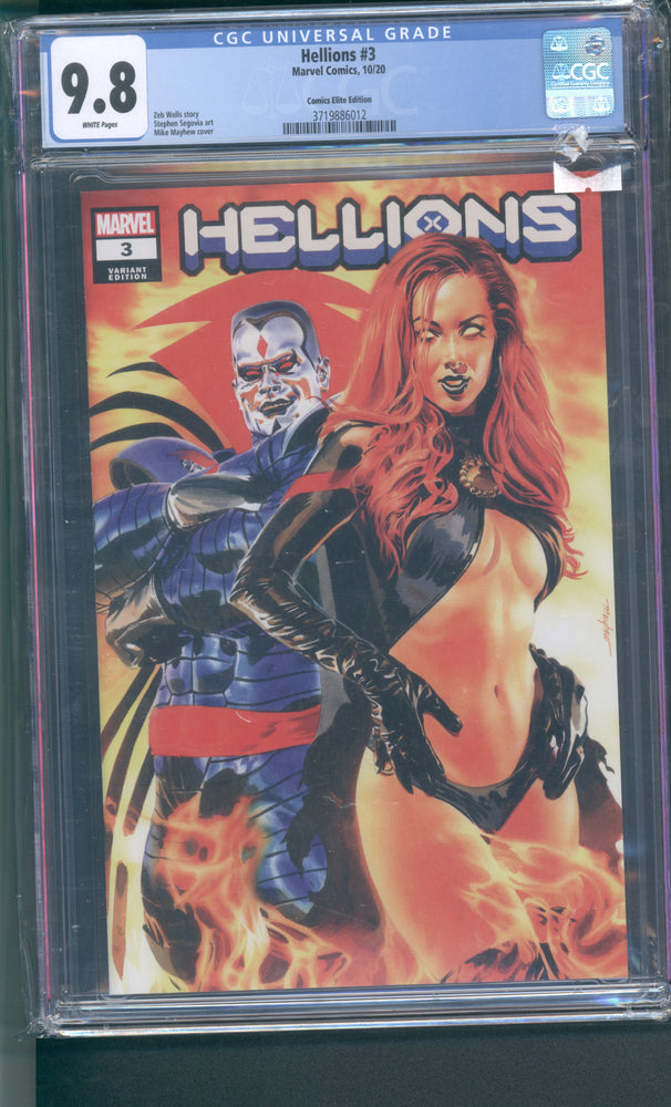 HELLIONS #3 CGC 9.8 MIKE MAYHEW TRADE COVER