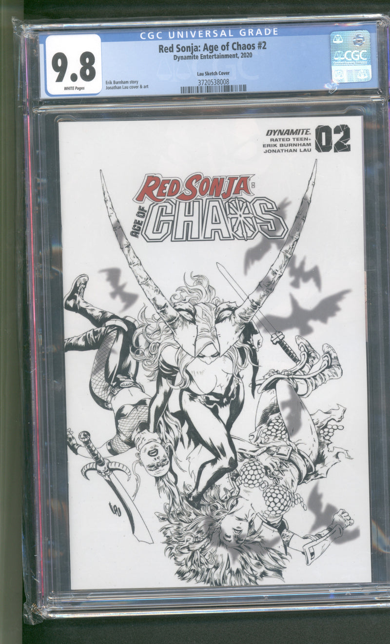 RED SONJA AGE OF CHAOS #2 CGC 9.8 LAUスケッチカバー