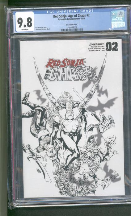 Red Sonja: Age of Chaos #2 Lau Sketch Cover CGC 9.8