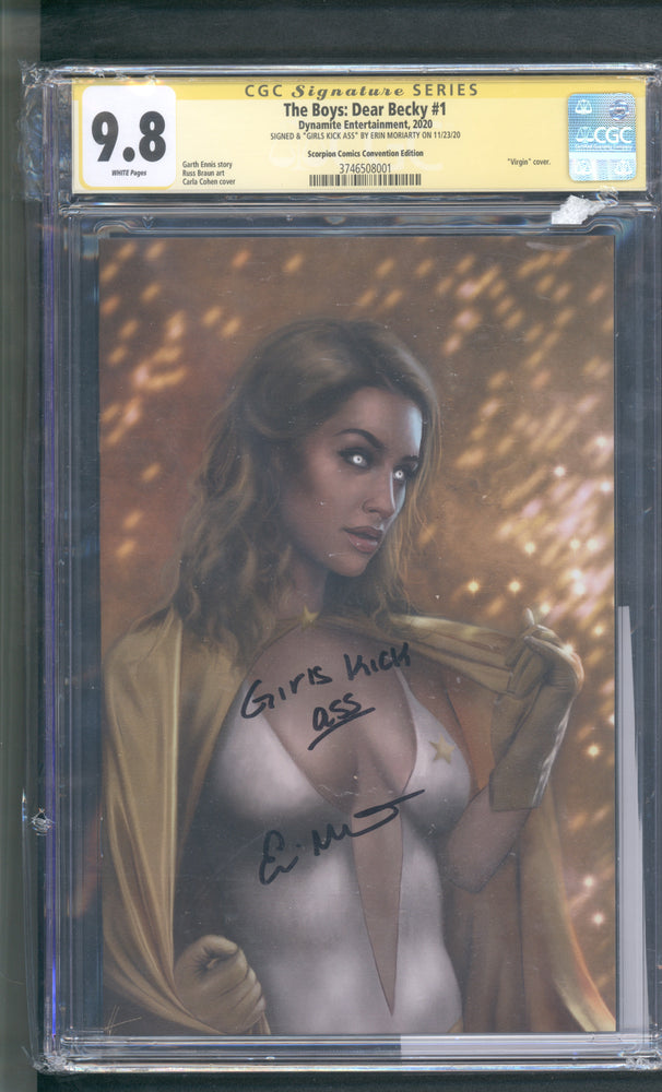 The Boys Dear Becky #1 CGC 9.8 SIGNED & QUOTED BY ERIN MORIARTY