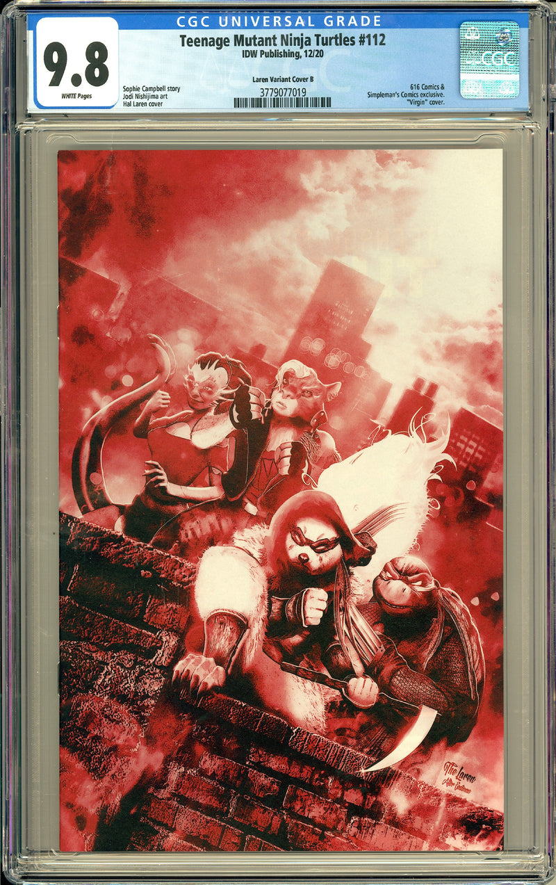 TEENAGE MUTANT NINJA TURTLES #112 CGC 9.8 LAREN VIRGIN RED