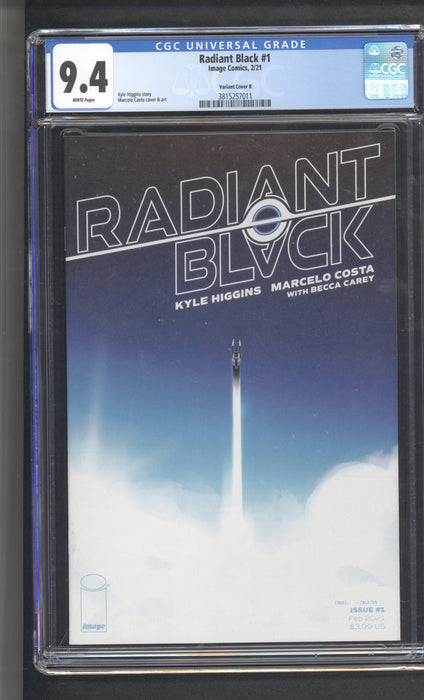 RADIANT BLACK #1 CGC 9.4 COSTA COVER