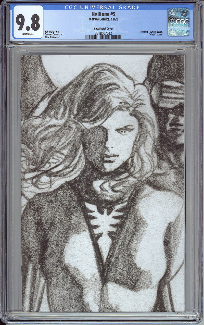 HELLIONS #5 CGC 9.8 アレックス・ロス タイムレス スケッチ バリアント ジーン・グレイ