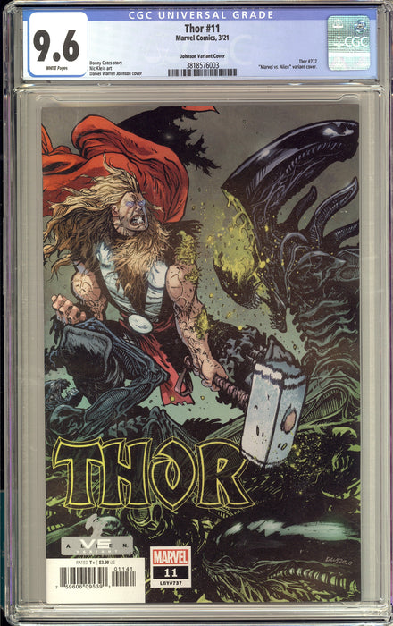 Thor #11 CGC 9.6 Johnson Marvel Vs Alien Variant