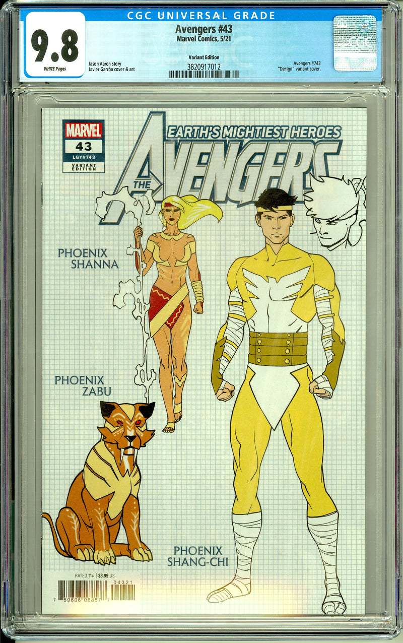 AVENGERS #43 CGC 9.8 DESIGN INCENTIVE VARIANT