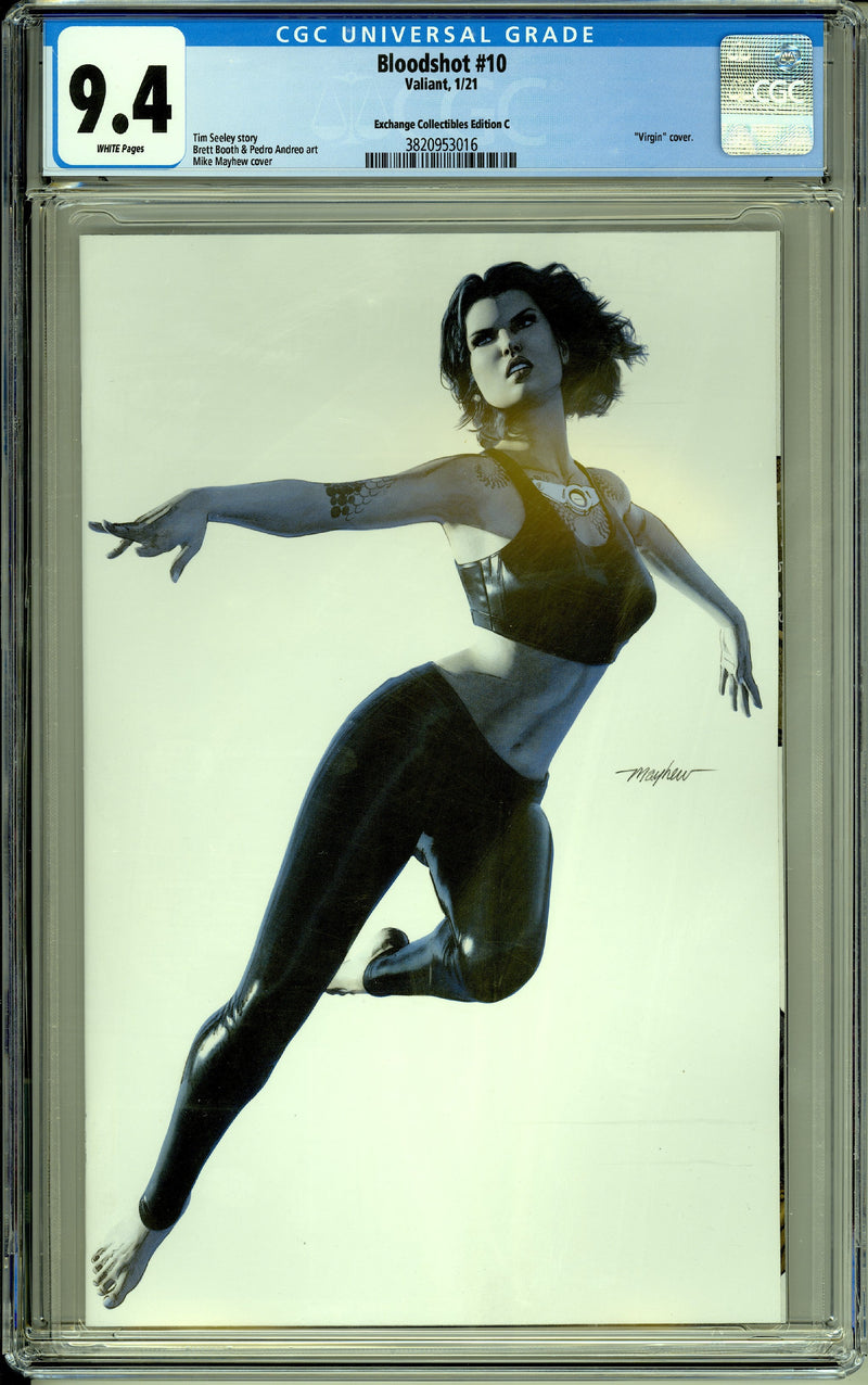 BLOODSHOT #10 CGC 9.4 MIKE MAYHEW B&W VIRGIN