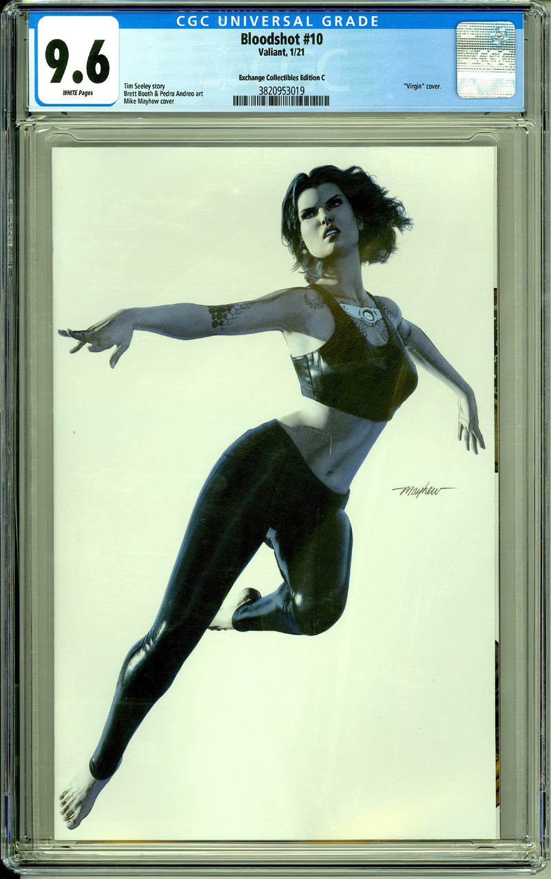 BLOODSHOT #10 CGC 9.6 MIKE MAYHEW B&W VIRGIN