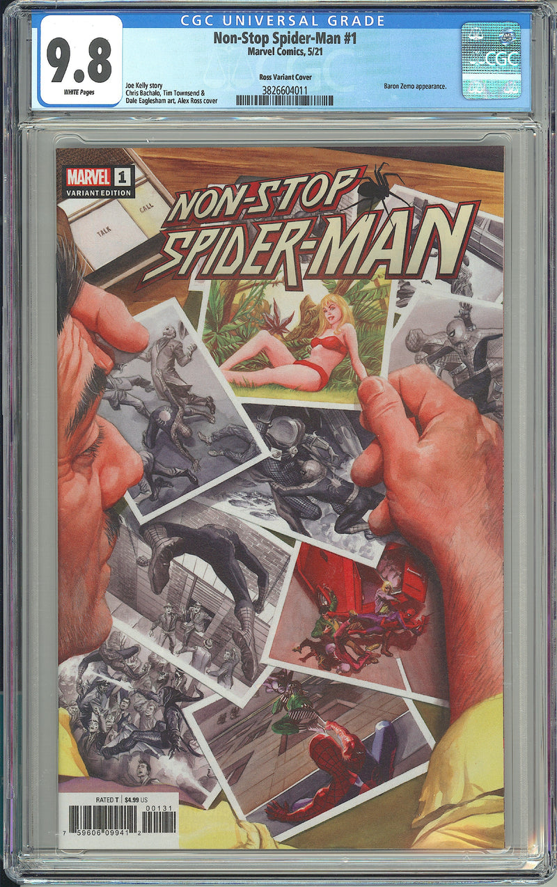 NON-STOP SPIDER-MAN #1 CGC 9.8 ALEX ROSS TRADE