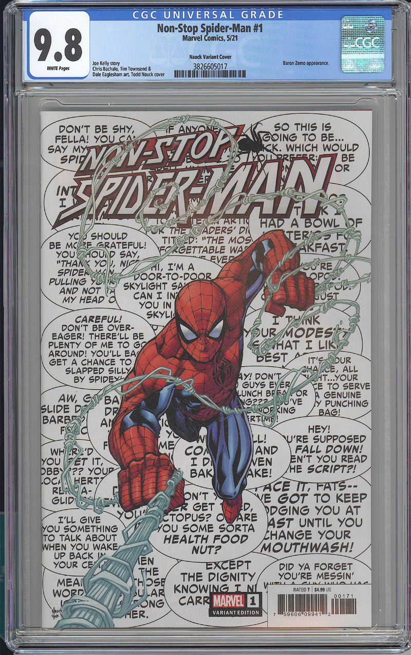 ノンストップ・スパイダーマン #1 CGC 9.8 トッド・ナウク