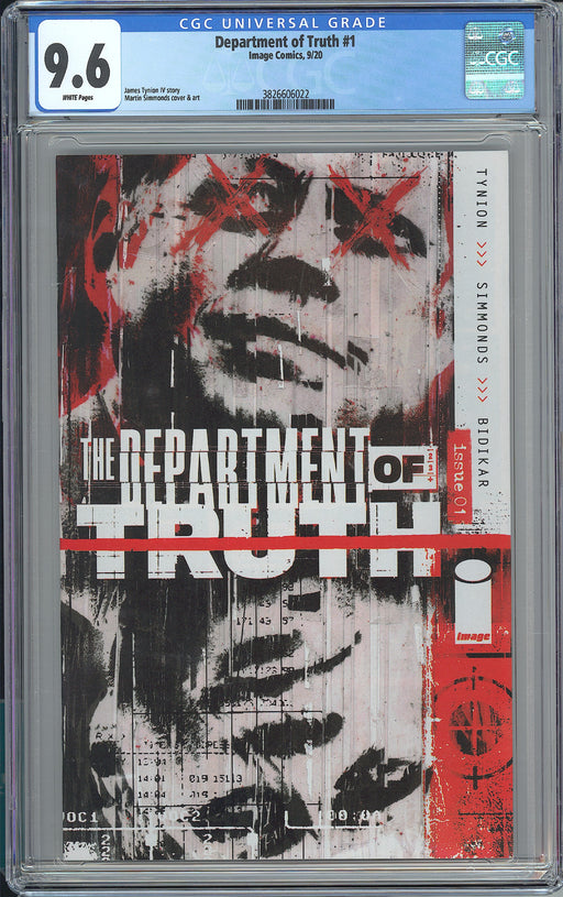 DEPARTMENT OF TRUTH #1 CGC 9.6 SIMMONDS COVER