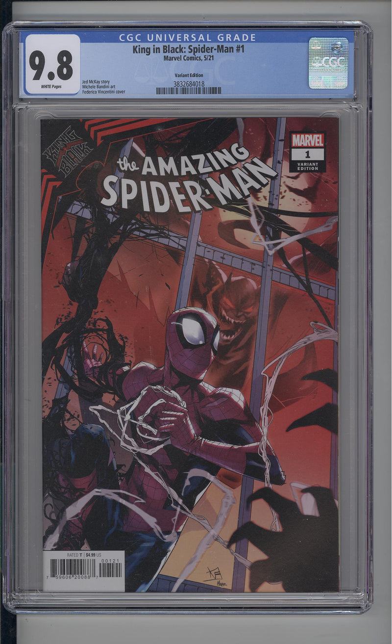 KING IN BLACK SPIDER-MAN #1 CGC 9.8 VINCENTINI