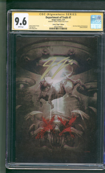 Department of Truth #7 CGC SS 9.6 John Giang Virgin Signed by Tynion