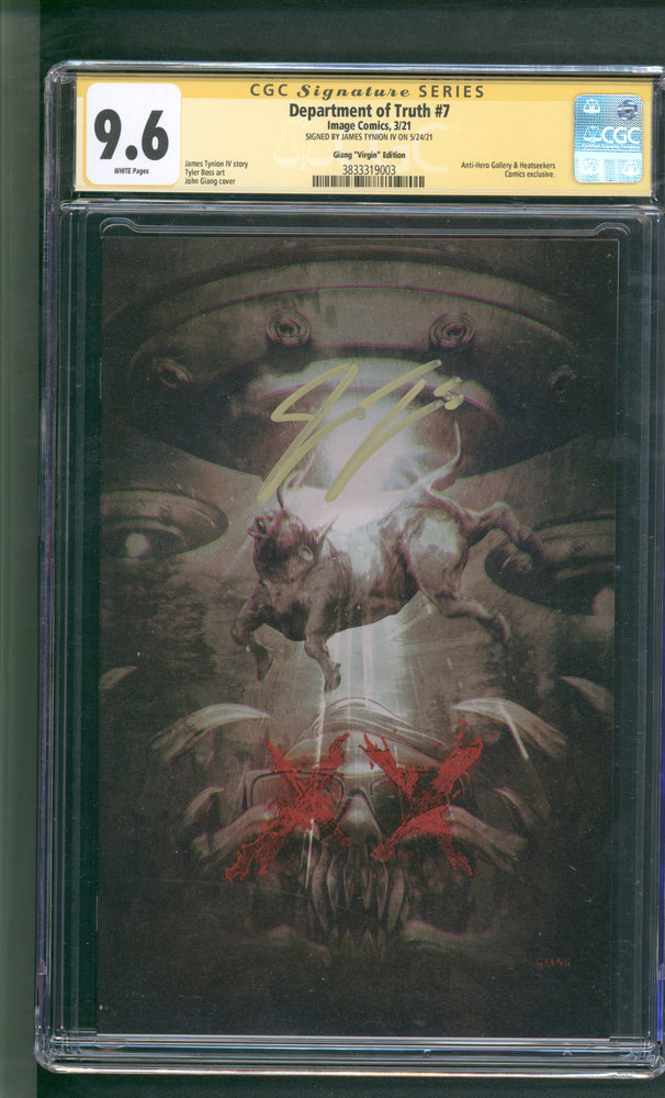 Department of Truth #7 CGC SS 9.6 John Giang Virgin Signed by Tynion