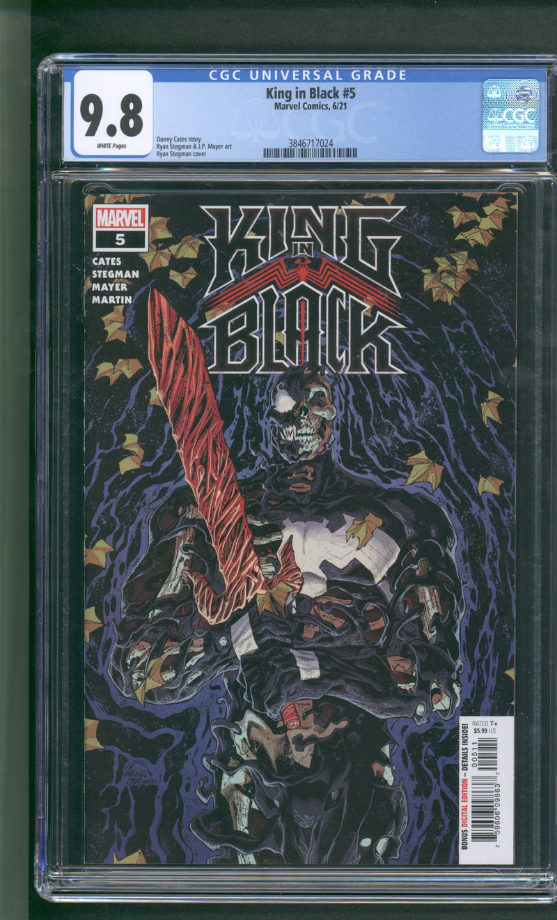 KING IN BLACK #5 CGC 9.8 MAIN RYAN STEGMAN COVER