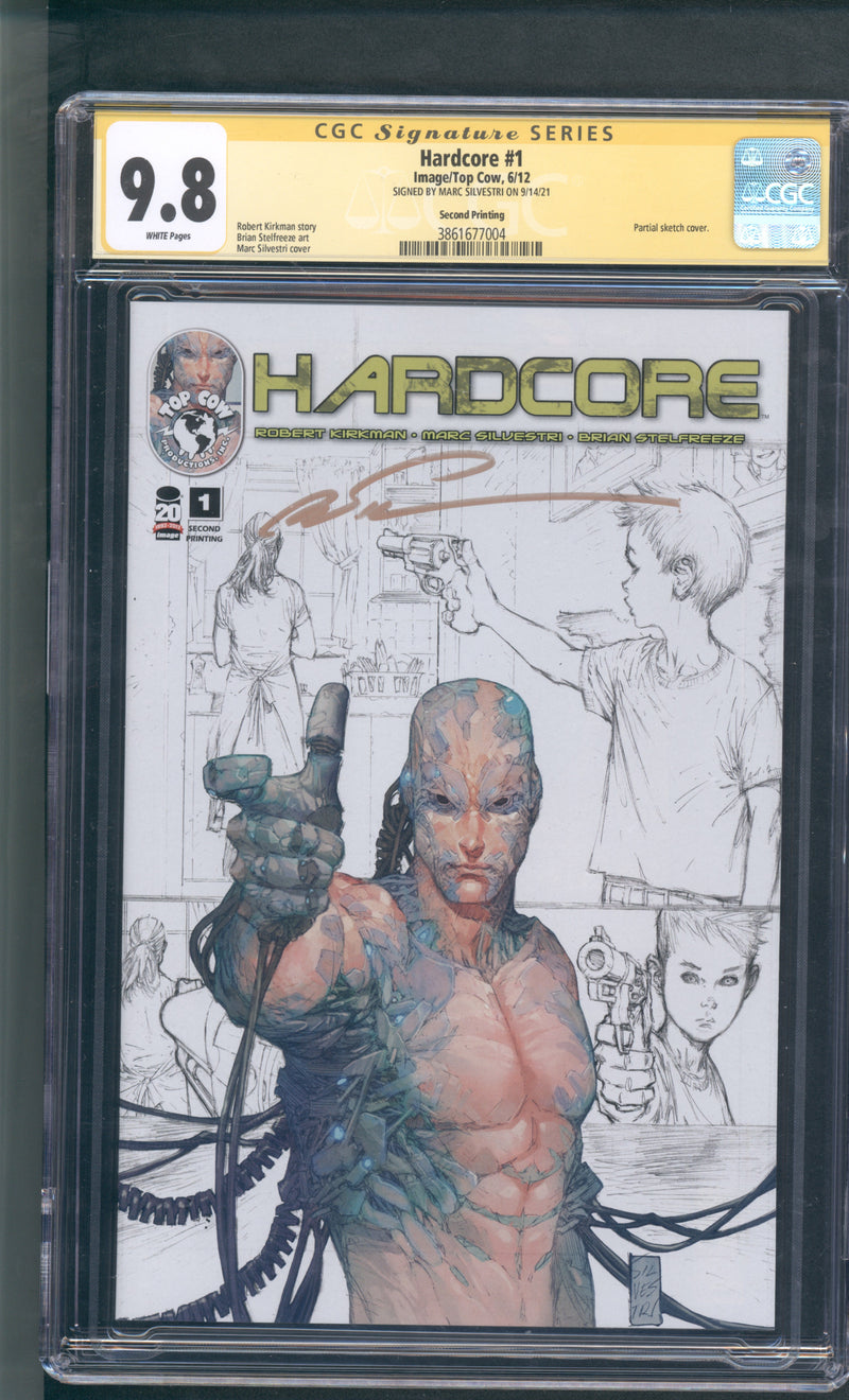 HARDCORE #1 CGC SS 9.8 SIGNED BY MARC SILVESTRI SECOND PRINT
