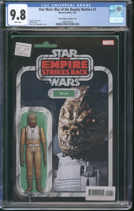 STAR WARS WAR OF THE BOUNTY HUNTERS #2 CGC 9.8 JTC ACTION FIGURE VARIANT