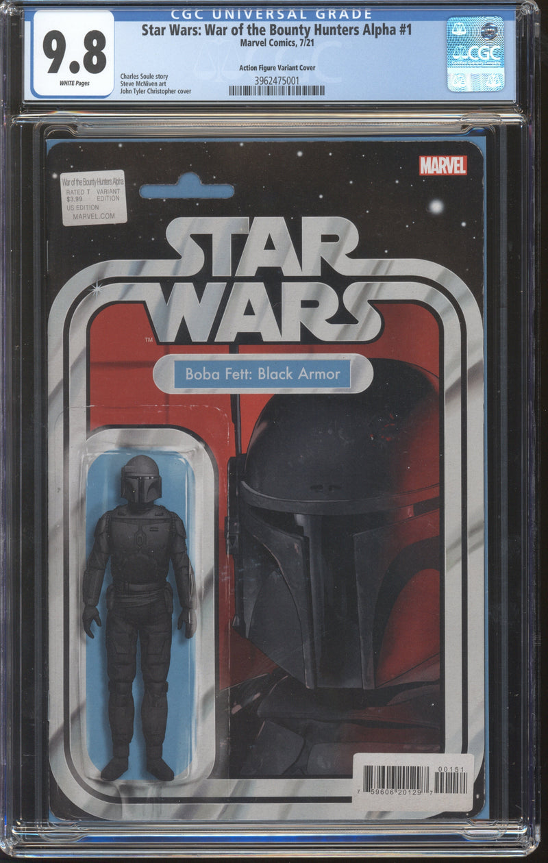 STAR WARS WAR OF THE BOUNTY HUNTERS ALPHA #1 CGC 9.8 JTC ATION FIGURE VARIANT