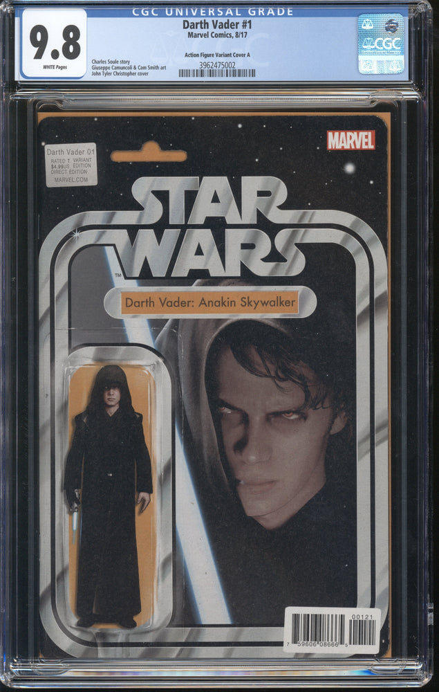 STAR WARS DARTH VADER #1 CGC 9.8 MARVEL COMICS ACTION FIGURE VARIANT COVER A