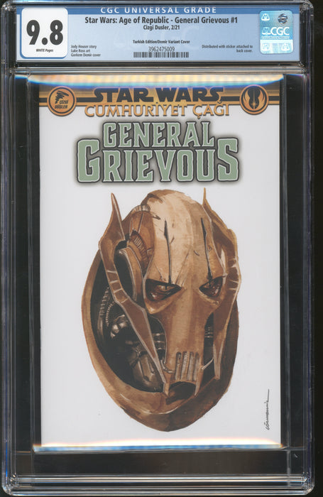 STAR WARS AGE OF REPUBLIC - GENERAL GRIEVOUS #1 CGC 9.8 CIZGI DUSLER TURKISH EDITION/DEMIR VARIANT COVER