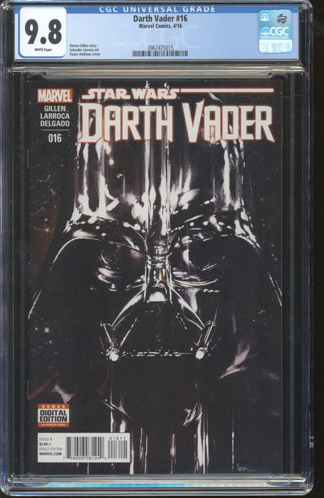 STAR WARS DARTH VADER #16 CGC 9.8 4/16 MARVEL COMICS